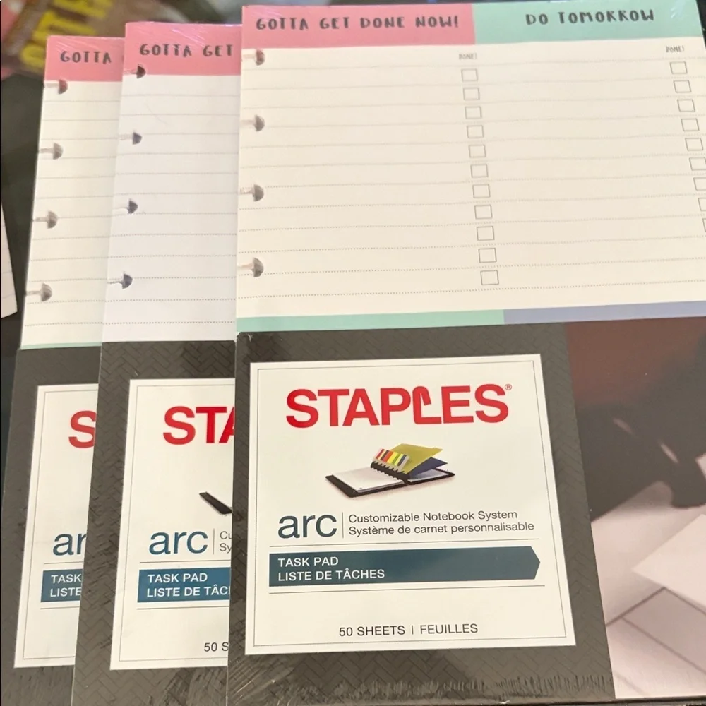 Staples JR task pad 5.5 x 8.5 for Dis bound Arc “Gotta get it done Now”